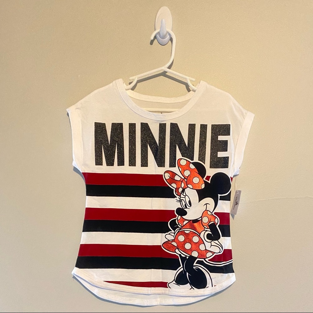NWT Disney Parks XXS Girls Minnie Mouse Shirtsleeve T-Shirt